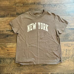 Pacsun brown graphic NY tee. One Size